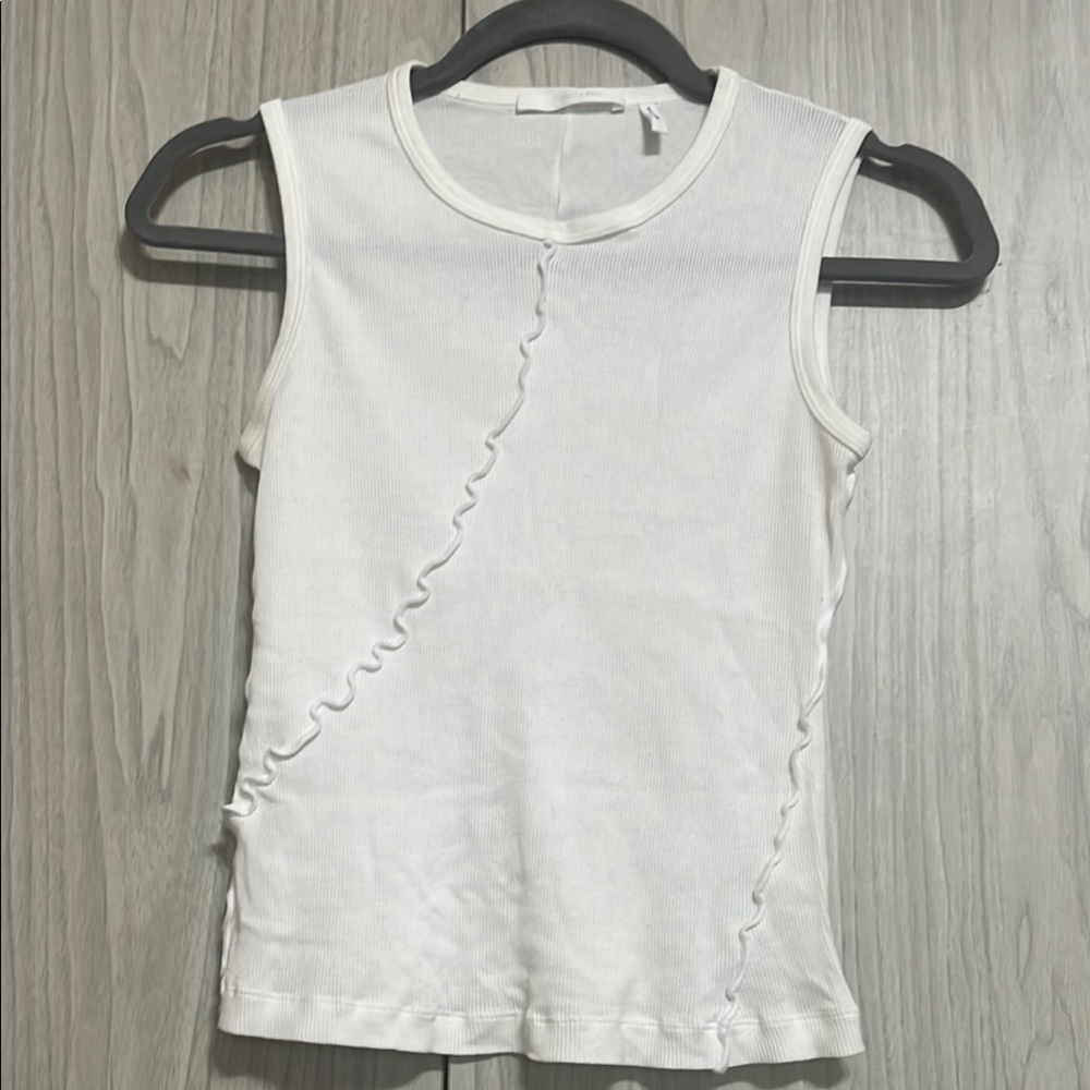 Helmut Lang White Sleeveless Top
